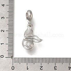 Charms pendenti europei in strass di cristallo in lega di placcatura a cremagliera&nbsp;PALLOY-P307-16P