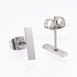 Anlaufgeschützte Ohrstecker aus 304 Edelstahl&nbsp;X-EJEW-H350-24P