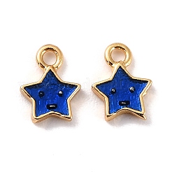 Pendentifs d'émail en laiton &nbsp;KK-P207-015G-RS
