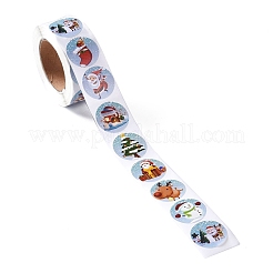 Rolle mit 8 selbstklebenden Weihnachtspapieraufklebern mit runden Punkten und 25 Mustern&nbsp;LS-DIY-A042-01D