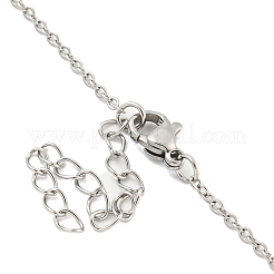 Collana in ottone con micro pavé di zirconi trasparenti&nbsp;NJEW-B100-04P