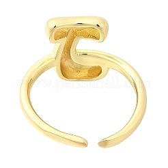 Anillos de puño abiertos de latón chapado en rack&nbsp;RJEW-S394-01G-J