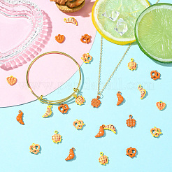 40 Stück 8 Stile Backfarbe Legierung Charms&nbsp;ENAM-CJ0007-06