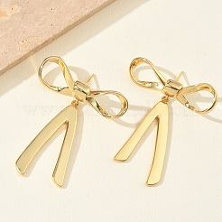 Aretes de latón con lazo para mujer&nbsp;EJEW-A167-09G