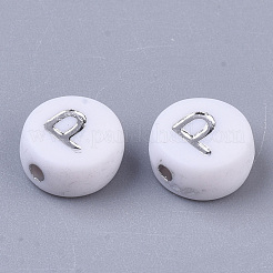 Perline acrilico placcato&nbsp;PACR-R243-04P