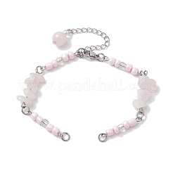 Herstellung von Armbändern aus gemischten Edelsteinsplittern und handgemachten Saatperlen-Perlen&nbsp;AJEW-MZ00001