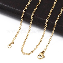 Collares de cadena de cable de acero inoxidable 304&nbsp;X-NJEW-K090-01G