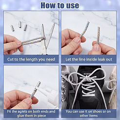 Lacets en PVC et strass&nbsp;DIY-DC0003-43B