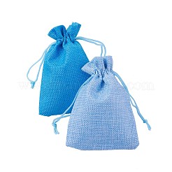 5 Farben blaue Sackleinenverpackungsbeutel&nbsp;ABAG-X0001-04