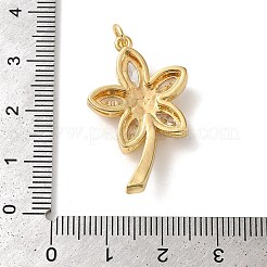 Gestell Messing micro ebnen Zirkonia Anhänger&nbsp;KK-U022-13A-G