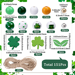 Kits de fabrication de bijoux à faire soi-même pour la Saint-Patrick&nbsp;DIY-SP0007-78