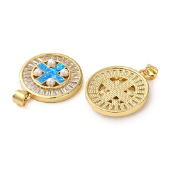 Cremagliera placcatura micro ottone spianare pendenti zirconi&nbsp;KK-P268-08A-G