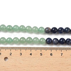 Chakra natürlicher roter Jaspis & gelbe Jade & grüner Aventurin & Tigerauge & Sodalith & Amethyst Perlenstränge&nbsp;G-NH0002-E02-6mm