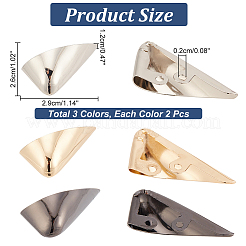 3 paire de couvre-embouts en fer 3 couleurs&nbsp;FIND-NB0003-32