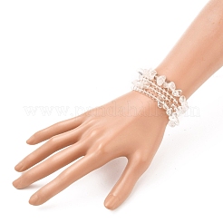 Braccialetti avvolgenti elasticizzati a tre passanti&nbsp;BJEW-JB05530-01