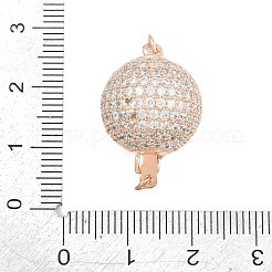 Fermoirs en laiton micro pavé de zircone cubique transparente&nbsp;CU-CBA8324-01RG