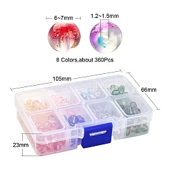 360 Stück 8 Farben transparente&nbsp;GLAA-YW0001-48