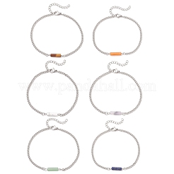 6 Stück 304 Edelstahl-Kettenarmbänder&nbsp;BJEW-JB12189