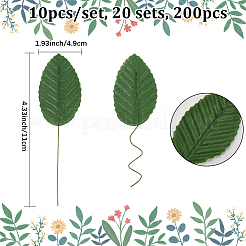200 feuille artificielle en tissu de soie&nbsp;AJEW-CN0004-07B