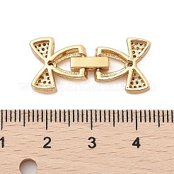 Messing Micro Pave klare Zirkonia Falte über Verschlüsse&nbsp;KK-C075-04G