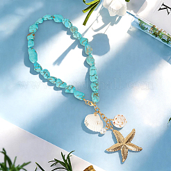 1 Stück natürlicher Magnesitperlen-Hängeschmuck&nbsp;HJEW-BM0001-96
