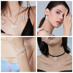 24 pièce 12 styles 201 pendentifs en acier inoxydable&nbsp;STAS-SC0002-85
