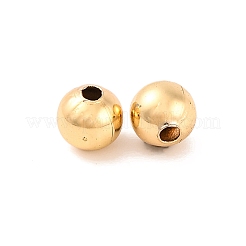 Umweltfreundliche glatte runde Perlen aus Messing&nbsp;KK-D322-G-5mm-RS