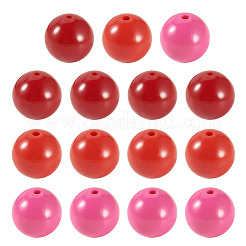 15pcs 3 couleurs perles acryliques opaques&nbsp;SACR-TADJ0001-05B