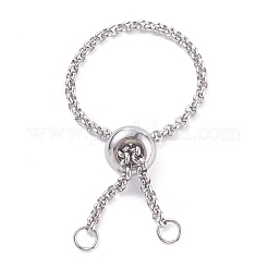 Anelli scorrevoli con catene Rolo in acciaio inossidabile 304&nbsp;RJEW-JR00443