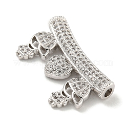 Messing Micro Pave klare Zirkonia Perlen&nbsp;KK-G493-14A-P