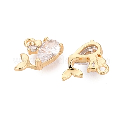 Messing micro pave klar zirkonia charme&nbsp;KK-N288-15G