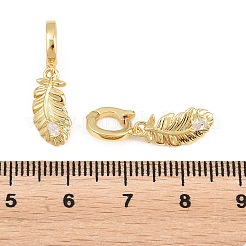 Messing Mikro ebnen Zirkonia Anhänger&nbsp;KK-H268-10G
