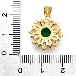 Pendentifs avec zircon cubiques à micro-pavés en laiton&nbsp;KK-K401-34G-03