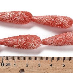 Stränge aus synthetischen Muschelperlen mit Schnitzereien&nbsp;SHEL-H007-03B-02