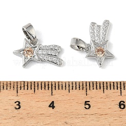 Pendentifs avec zircon cubiques à micro-pavés en laiton&nbsp;KK-A290-04P