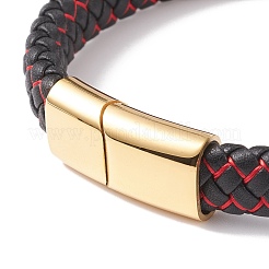 Pulseras de cordón trenzado de microfibra de imitación de cuero&nbsp;BJEW-E345-07-G