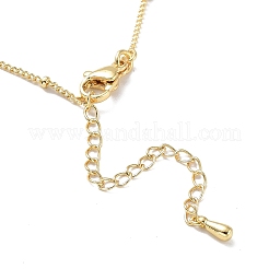 Collier pendentif lettre initiale en laiton&nbsp;NJEW-A015-21G-W