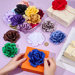 20 fiore di rosa in poliestere di 20 colori&nbsp;DIY-FH0011-20