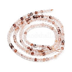 Fili di perle di quarzo ematoide rosso naturale/quarzo ferruginoso&nbsp;G-H042-B26-01