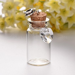 10 stücke 5 arten antike silber überzogene legierung glas flasche europäischen baumeln charme&nbsp;PALLOY-JF00084-S
