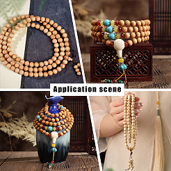 200 pièce de perles rondes en bois&nbsp;WOOD-GA0001-52