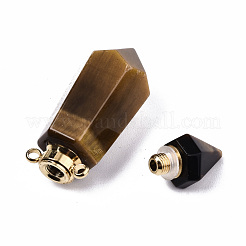 Facettierte natürliche Tigerauge Anhänger&nbsp;G-T131-15D