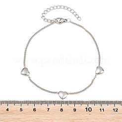 Bracciali con maglie in perline di acciaio inossidabile 304&nbsp;SA-D001-07P