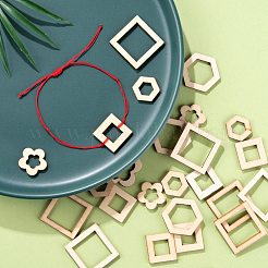 120pcs 6 anneaux de liaison en bois de peuplier de style&nbsp;WOOD-LS0001-24