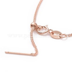 925 collier chaînes de blé en argent sterling pour femme&nbsp;STER-I021-04RG