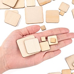 200 Stk. 4 Holzcabochons im Stil&nbsp;WOOD-LS0001-20