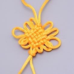 Décorations de pendentif pompon en polyester&nbsp;DIY-WH0204-02K