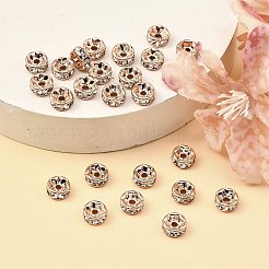 Messing Strass Zwischen perlen&nbsp;RB-A014-Z7mm-01RG-NF