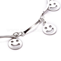 Bracciali a catena con maglie a barra smerlata in acciaio inossidabile 304 anti-appannamento&nbsp;BJEW-JB05469