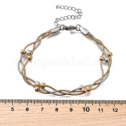 Satellitenkettenarmbänder aus Edelstahl 304&nbsp;BJEW-Z106-02A